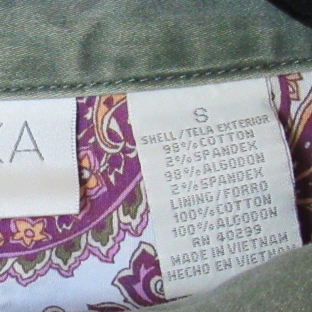 Erika Olive Green Jacket Womens Small - Picture 8 of 10